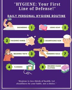 Personal Hygiene Day focuses on the importance of maintaining cleanliness in our daily lives. Practicing good personal hygiene not only protects us from illness but also fosters self-respect